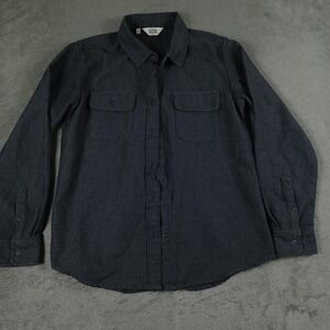 Bridge & Burn Shirt Mens Small Herringbone Utility‎ Sustainable Organic Cotton